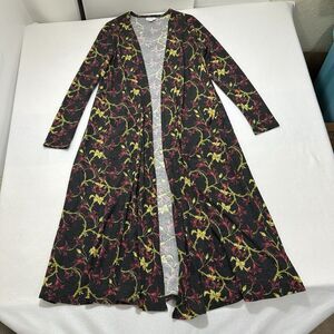LuLaRoe Sarah Womens Small Long Sleeve Open Front Duster Cardigan Sweater Floral